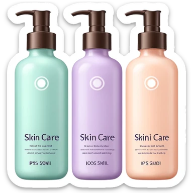 Skin care with pastel colors sticker