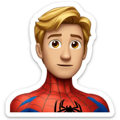 spider-man wondering sticker