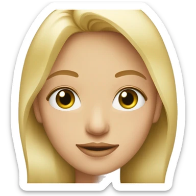Une fille BLONDE aux yeux verts sticker