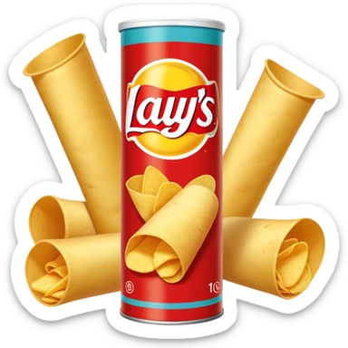 Lay's potato chips paper tube can packaging sticker