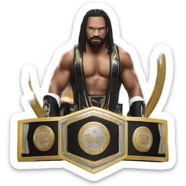 Wwe title sticker