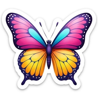 A butterfly cute sticker to hide my face on the photo sticker