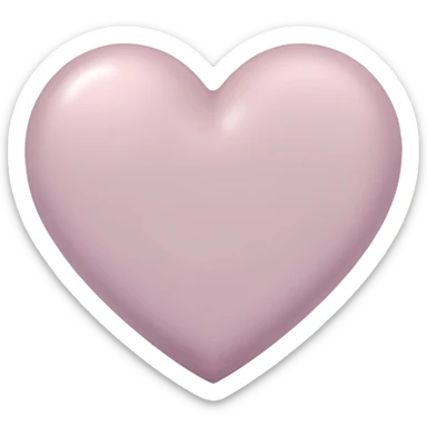 Pale mauve heart sticker