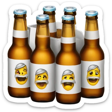 6 pack of beer sticker