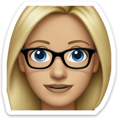 Julia Roberts blue eyes wearing black glasses  sticker