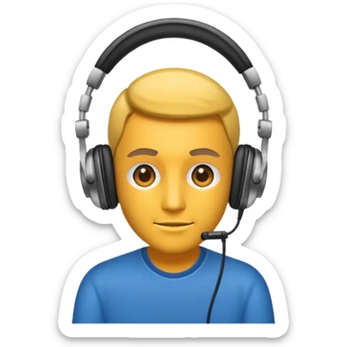 DJ with headphones sticker