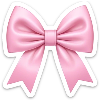 Pink preppy bow sticker