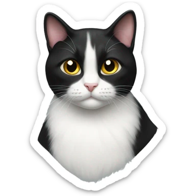 a tuxedo cat  sticker