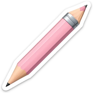 Light pink pencil  sticker