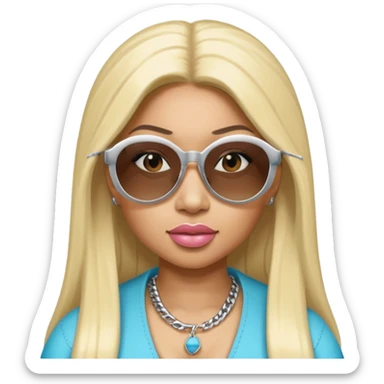 Rapper Nicki Minaj wear sunglasses sticker