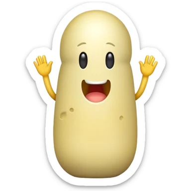 maggot standing upright sticker