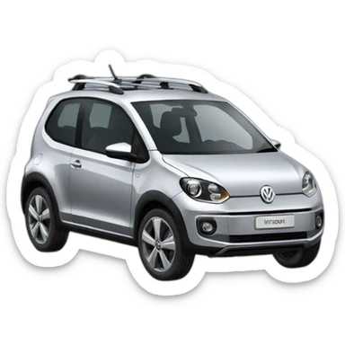 Silver VW Cross UP! sticker