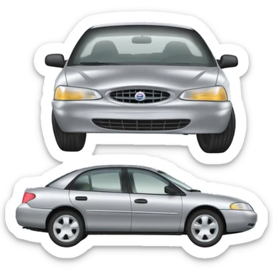1999 mercury sable car silver sticker