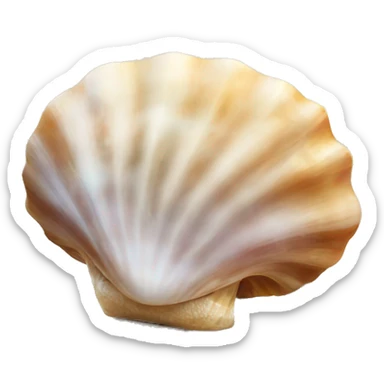 Sea shell on the beach  sticker
