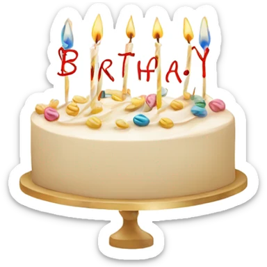 Happy Birthday in cursive font  sticker