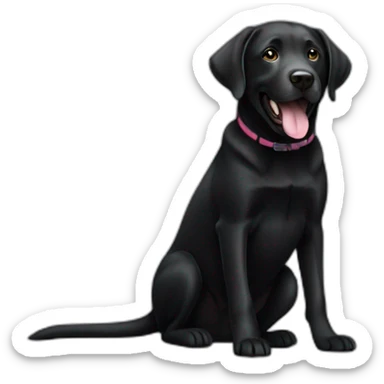 happy-skinny-black-labrador sticker