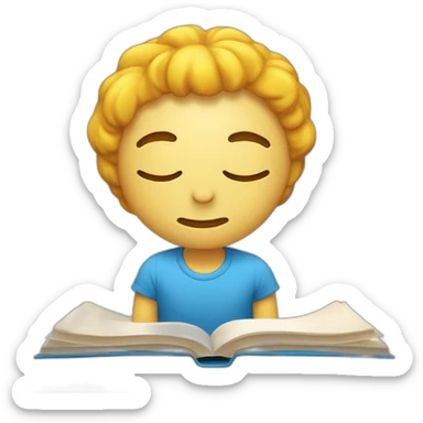 Un livre vivant qui est en train de dormir sticker