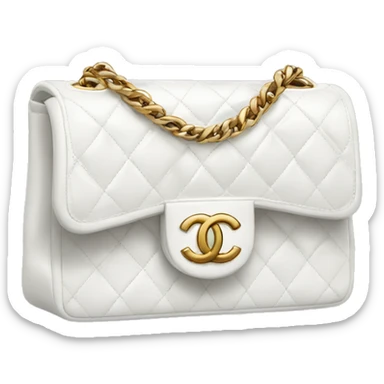 White Chanel bag sticker
