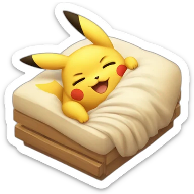sleeping pikachu sticker