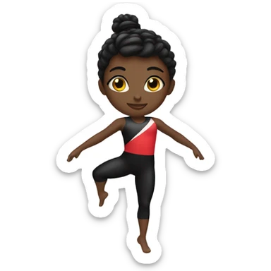 gymnaste noire sticker