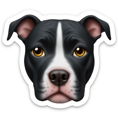 Black pitbull  sticker