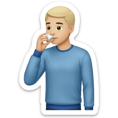 ligth man smelling full body sticker