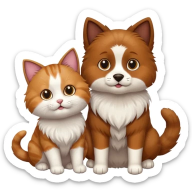 Cat and Dog sticker