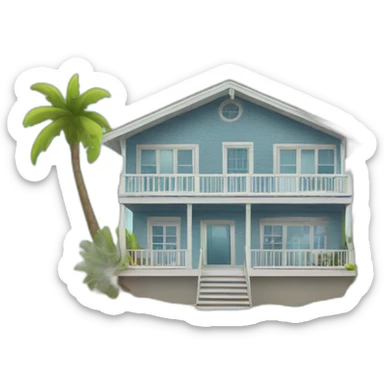 Beach house sticker