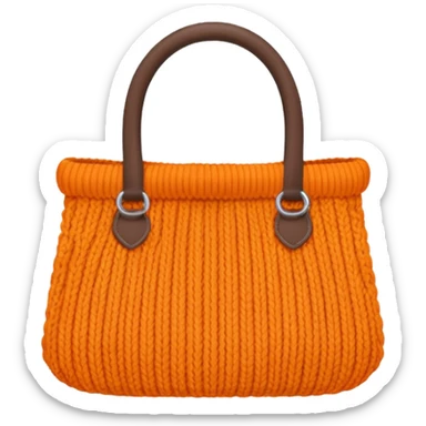 orange Knitted Bag sticker