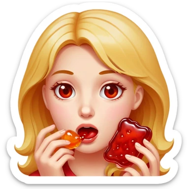 Samantha has jelly sticker