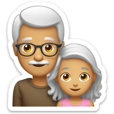 grandparents and grandchild sticker
