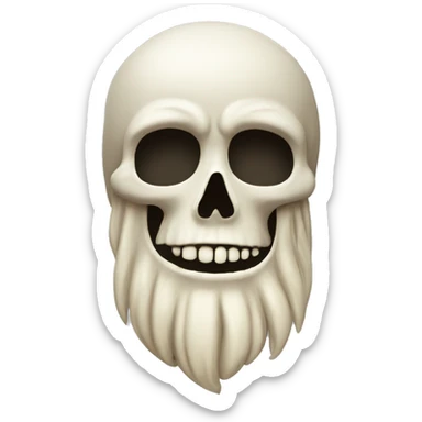 lettre avec Tête de mort qui sort sticker