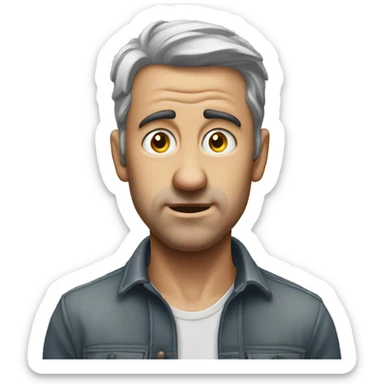 Photorealistic man scratches his head in confusion sticker