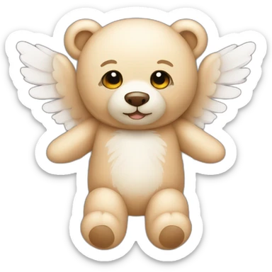 Teddy Bear with Angel wings sticker