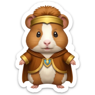 Guinea pig with costume sticker