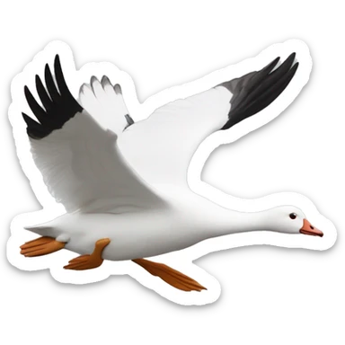 Snow goose flying sticker