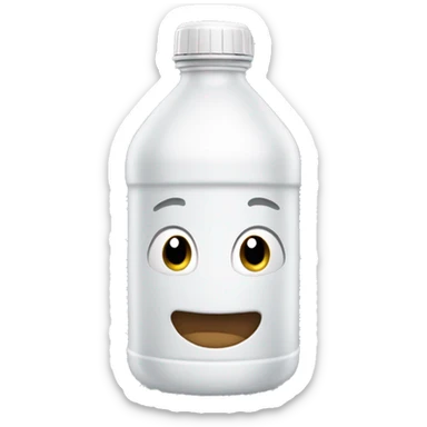 white water bottle with handle on top sticker