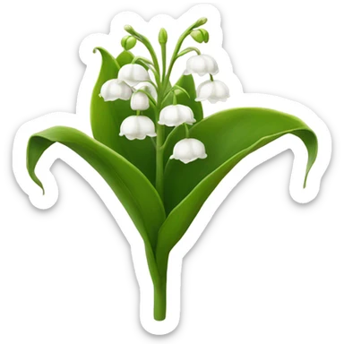 Lilies of the valley sticker