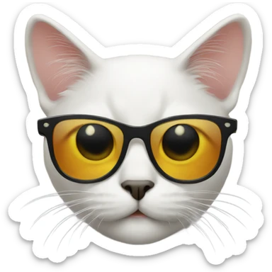 Cat with sunglasses sticker