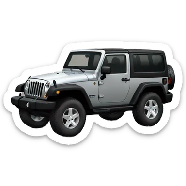 Black jeep wrangler 4 door hard top sticker