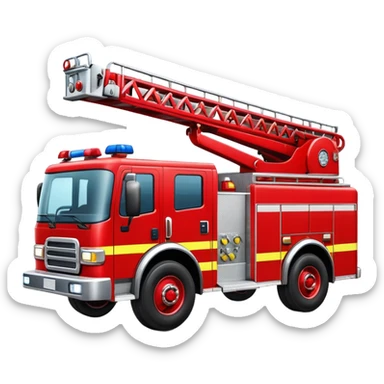 red fire truck sticker
