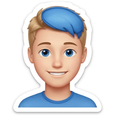 niño guapo adolescente de ojos azules sonriendo ENAMORADO sticker