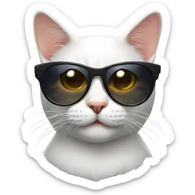 Cat with sunglasses sticker