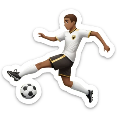 An icon showcasing a virtual sports game, featuring a player in action on the stadium or court. The design includes dynamic movement, like kicking a soccer ball or swinging a tennis racket, with a virtual scoreboard and crowd in the background. Transparent background sticker