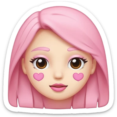 Soft pembe tarzında pembe pastel renginde ifadeler sticker