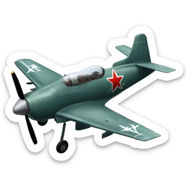 Yak-1 fighter plane sticker