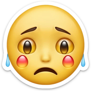 a very tired emoji crying sticker