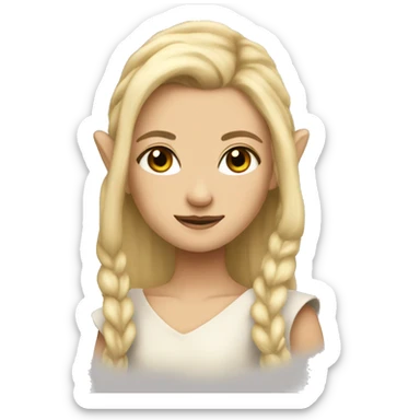 Fae with blonde hair and pointed ears fife sticker
