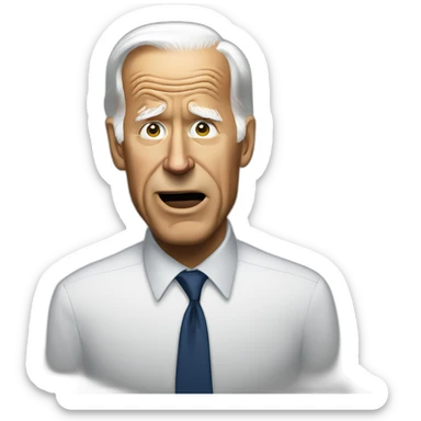 confused biden sticker