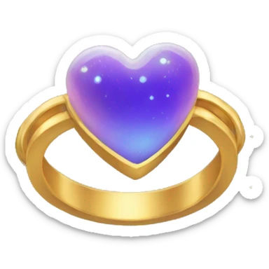 Corazón con anillo de Saturno  sticker